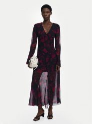 Desigual Sukienka koktajlowa Ratan 25WWVW24 Bordowy Regular Fit. Czerwone sukienki Desigual, xs, bez wzorów, z syntetyku, wizytowe, bez kołnierzyka, bez ramiączek. Za 639.99 zł.
