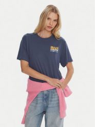 Roxy T-Shirt Hangloose Poster ERJZT06018 Niebieski Regular Fit. Niebieskie t-shirty Roxy, xl, bez wzorów, z bawełny, bez kołnierzyka, bez ramiączek. Za 139.99 zł.