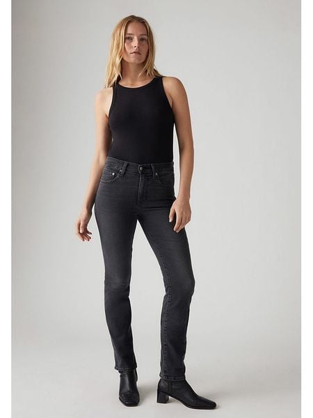 Levi's Dżinsy - Slim fit - w kolorze antracytowym rozmiar: W28/L32. Czarne jeansy Levi's®, l, z aplikacjami, z podwyższonym stanem. Za 231.68 zł.