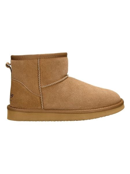 Relaks Skórzane botki zimowe w kolorze jasnobrązowym rozmiar: 40. Brązowe botki Relaks, na zimę, bez wzorów, z wełny, bez obcasa, bez zapięcia. Za 429.95 zł.