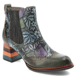 Zielone Stylowe Botki Laura Vita Eleganckie Obuwie Damskie. Zielone botki Laura Vita, bez wzorów, bez obcasa, na obcasie, bez zapięcia. Za 529.00 zł.