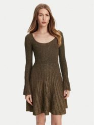 STAUD Sukienka dzianinowa Raquel R25R2116LX Zielony Slim Fit. Zielone sukienki STAUD, m, bez wzorów, z dzianiny, bez kołnierzyka, bez ramiączek. Za 1,259.00 zł.
