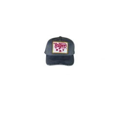 Damska czapka typu trucker Superdry. Czarne czapki Superdry, bez wzorów. Za 148.85 zł.
