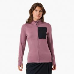 Bluza polarowa Wędrówki damska Swedemount Trondheim Midlayer Full Zip. Fioletowe bluzy SWEDEMOUNT, na zimę, bez wzorów, z polaru, bez kaptura. Za 185.00 zł.