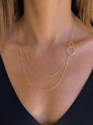 Taboo Pozłacany naszyjnik z elementem ozdobnym - dł. 50 cm rozmiar: onesize. Żółte naszyjniki Taboo, pozłacane. Za 86.99 zł.