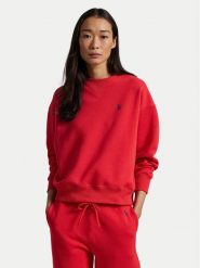 Polo Ralph Lauren Bluza 211936820015 Czerwony Relaxed Fit. Czerwone bluzy Polo Ralph Lauren, xs, bez wzorów, z bawełny, bez kaptura. Za 659.99 zł.