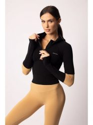 Spaio Bluza sportowa "Adapt" w kolorze czarno-beżowym rozmiar: M. Brązowe bluzy Spaio, m, bez wzorów, z materiału, bez kaptura. Za 208.99 zł.