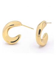 MOODE Kolczyki-półkreole "Leana" rozmiar: onesize. Żółte kolczyki MOODE, ze stali. Za 106.38 zł.