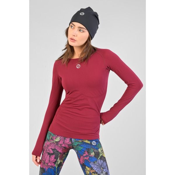 Koszulka z długim rękawem do biegania damska Nessi Sportswear Longsleeve Ultra. Brązowe bluzki NESSI SPORTSWEAR, bez wzorów, bez ramiączek, do biegania. Za 339.00 zł.