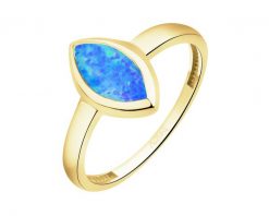 Złoty pierścionek z opalitem. Żółte pierścionki Apart, złote. Za 1,729.00 zł.