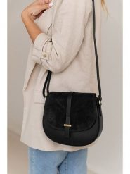 Lia Biassoni Skórzana torebka w kolorze czarnym - 23 x 20 x 6 cm rozmiar: onesize. Czarne torby na ramię Lia Biassoni, bez wzorów, z materiału, na ramię, bez dodatków. Za 217.99 zł.