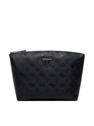 Guess Kosmetyczka Lenwood Travel TWDP21 02965 Czarny. Czarne kufry i kosmetyczki Guess, z aplikacjami, ze skóry, bez dodatków. Za 214.99 zł.