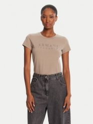 Armani Exchange T-Shirt XW001349 AF17173 U6242 Beżowy Regular Fit. Brązowe t-shirty Armani Exchange, m, bez wzorów, z bawełny, bez kołnierzyka, bez ramiączek. Za 289.99 zł.