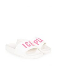 Ice Play Klapki | RIBERA001 | Kobieta | Turkusowy. Niebieskie klapki Ice Play, bez wzorów, z okrągłym noskiem, bez obcasa. W wyprzedaży za 169.00 zł.