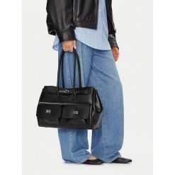 Torebka GINO ROSSI. Czarne shopper Gino Rossi, bez wzorów, bez dodatków. Za 399.99 zł.
