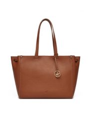 Beverly Hills Polo Club Torebka BHPC-S-005-07 Brązowy. Brązowe shopper Beverly Hills Polo Club, bez wzorów, ze skóry, bez dodatków. Za 299.99 zł.