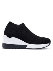 Foreverfolie Sneakersy w kolorze biało-czarnym rozmiar: 36. Czarne trampki Foreverfolie, bez wzorów, bez zapięcia. Za 86.95 zł.
