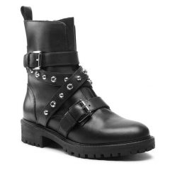 Botki Geox. Czarne botki Geox, bez wzorów, bez obcasa, na płaskiej podeszwie, bez zapięcia. Za 769.99 zł.