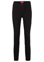Jegginsy termiczne. Czarne jeansy bonprix, bez wzorów. Za 129.99 zł.