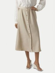 Vero Moda Spódnica midi Melaney 10304134 Beżowy Regular Fit. Brązowe spódnice Vero Moda, m, bez wzorów, z syntetyku, midi. Za 129.99 zł.