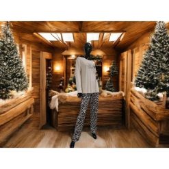 Piżama damska rozm. L P751282 Dark Beige. Brązowe piżamy Massana Homewear, bez wzorów, z dzianiny, bez ramiączek. Za 314.00 zł.