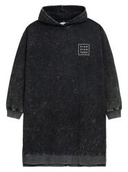 Danamade Sukienka "Dzora" w kolorze antracytowym rozmiar: XL. Czarne sukienki Danamade, na co dzień, xl, bez wzorów, z bawełny, bez kołnierzyka, bez ramiączek, mini, proste. Za 101.94 zł.