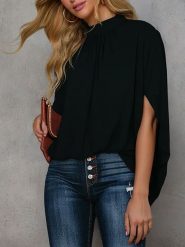 LA Angels Bluzka w kolorze czarnym rozmiar: L. Czarne bluzki LA Angels, l, bez wzorów, z asymetrycznym kołnierzem, bez ramiączek. Za 126.99 zł.