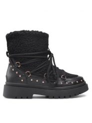 DeeZee Śniegowce WS5592-21 Czarny. Czarne botki DeeZee, bez wzorów, z materiału, bez obcasa, na płaskiej podeszwie, bez zapięcia. Za 159.99 zł.