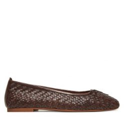Baleriny Unisa. Brązowe baleriny Unisa, bez wzorów, bez obcasa. Za 379.99 zł.