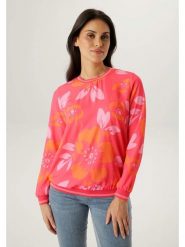 Aniston Bluzka w kolorze pomarańczowo-koralowym rozmiar: 44. Czerwone bluzki Aniston, bez wzorów, bez kołnierzyka, bez ramiączek. Za 173.99 zł.