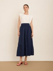 BGN Spódnica w kolorze granatowym rozmiar: 34. Niebieskie spódnice BGN, bez wzorów, z tkaniny, maxi. Za 144.95 zł.