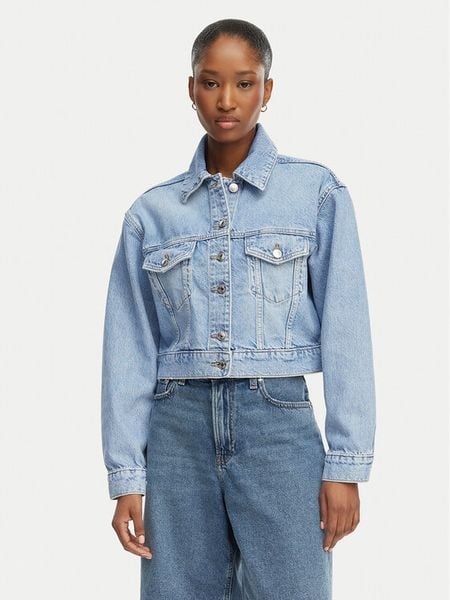 HUGO Kurtka jeansowa Galatea 50557043 Niebieski jasny Regular Fit. Niebieskie kurtki Hugo, l, bez wzorów, z bawełny, bez kaptura. Za 531.99 zł.
