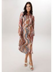 Aniston Sukienka w kolorze brązowo-czerwonym rozmiar: 44. Brązowe sukienki Aniston, bez wzorów, bez kołnierzyka, bez ramiączek, midi. Za 217.99 zł.