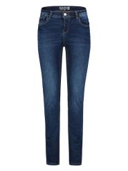 Sublevel Dżinsy - Slim fit - w kolorze granatowym rozmiar: XS. Niebieskie jeansy Sublevel, xs, z aplikacjami. Za 65.85 zł.
