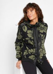 Bluza rozpinana z bawełną. Czarne bluzy bonprix, bez wzorów, z bawełny, bez kaptura. Za 169.99 zł.