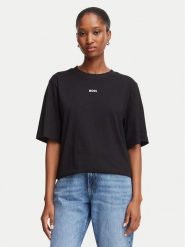BOSS T-Shirt Enis 50523256 Czarny Regular Fit. Czarne t-shirty Boss, l, bez wzorów, z bawełny, bez kołnierzyka, bez ramiączek. Za 229.99 zł.