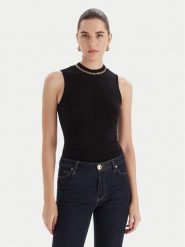 Marciano Guess Bluzka 5BGR03 5782Z Czarny Regular Fit. Czarne bluzki Marciano Guess, s, z aplikacjami, z syntetyku, bez kołnierzyka, bez ramiączek. Za 269.99 zł.