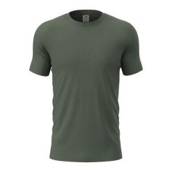 Klasyczna Koszulka Unisex Dla Dorosłych. Niebieskie bluzki STEDMAN, bez wzorów, klasyczne, bez kołnierzyka, bez ramiączek. Za 38.99 zł.