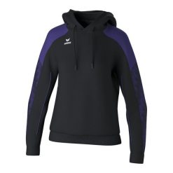 Bluza damska z kapturem Erima Evo Star. Czarne bluzy Erima, na zimę, bez wzorów, z materiału, z kapturem. Za 242.00 zł.