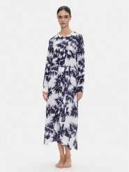 DKNY Sukienka koszulowa YI00052 Granatowy Regular Fit. Niebieskie sukienki DKNY, m, bez wzorów, z wiskozy, bez kołnierzyka, bez ramiączek, koszulowe. Za 329.99 zł.