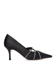 JENNY Szpilki CEO-6V9221-9 Czarny. Czarne szpilki Jenny, bez wzorów, z materiału, bez obcasa, na szpilce, bez zapięcia. Za 139.99 zł.