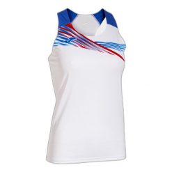 Tank top Joma Elite X. Białe topy Joma, bez wzorów, bez kołnierzyka, bez ramiączek. W wyprzedaży za 114.80 zł.