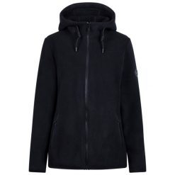 Damska Bluza Polarowa Leila DLX. Czarne bluzy Trespass, na zimę, l, bez wzorów, z materiału, z kapturem. Za 201.99 zł.