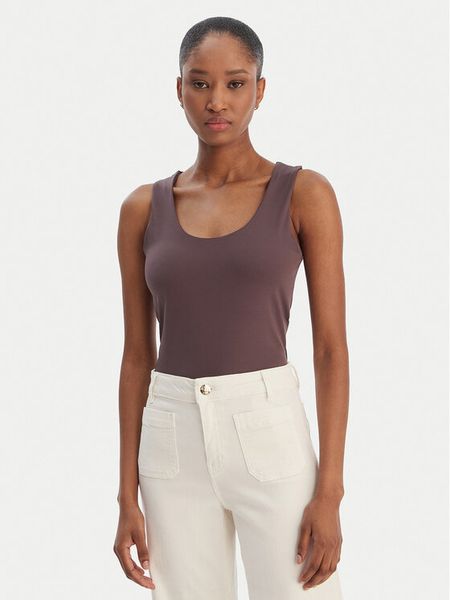 Marella Top Tiglio 2615941051 Brązowy Slim Fit. Brązowe topy Marella, s, bez wzorów, z syntetyku, bez kołnierzyka, bez ramiączek. Za 289.99 zł.