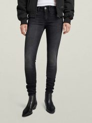 G-Star Dżinsy - Skinny fit - w kolorze antracytowym rozmiar: W26/L30. Czarne jeansy G-Star, l, z aplikacjami. Za 175.67 zł.