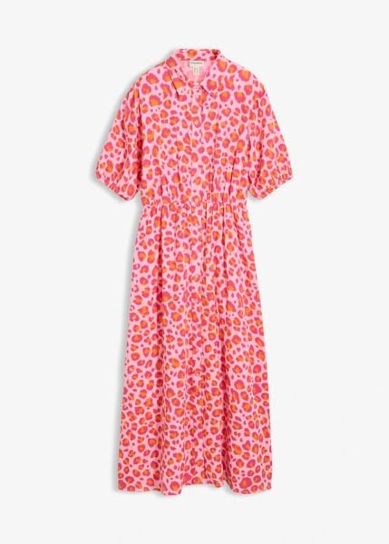 Szmizjerka z bawełnianego muślinu. Czerwone sukienki bonprix, bez wzorów, z bawełny, bez kołnierzyka, bez ramiączek, koszulowe. Za 147.99 zł.