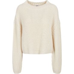 Bluza damska Urban Classics wide oversizeer-Duże rozmiary. Białe bluzy Urban Classics, na zimę, bez wzorów, bez kaptura. Za 206.00 zł.