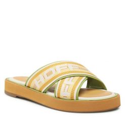 Klapki HOFF. Żółte klapki Hoff, bez wzorów, bez obcasa. Za 189.99 zł.