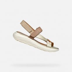 Buty do chodzenia damskie Geox D25ADA032CFC5258. Zielone trekkingi Geox, z materiału, trekkingowe. Za 399.99 zł.