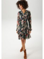 Aniston Sukienka ze wzorem rozmiar: 38. Sukienki Aniston, bez wzorów, z tkaniny, bez kołnierzyka, bez ramiączek, mini. Za 82.99 zł.